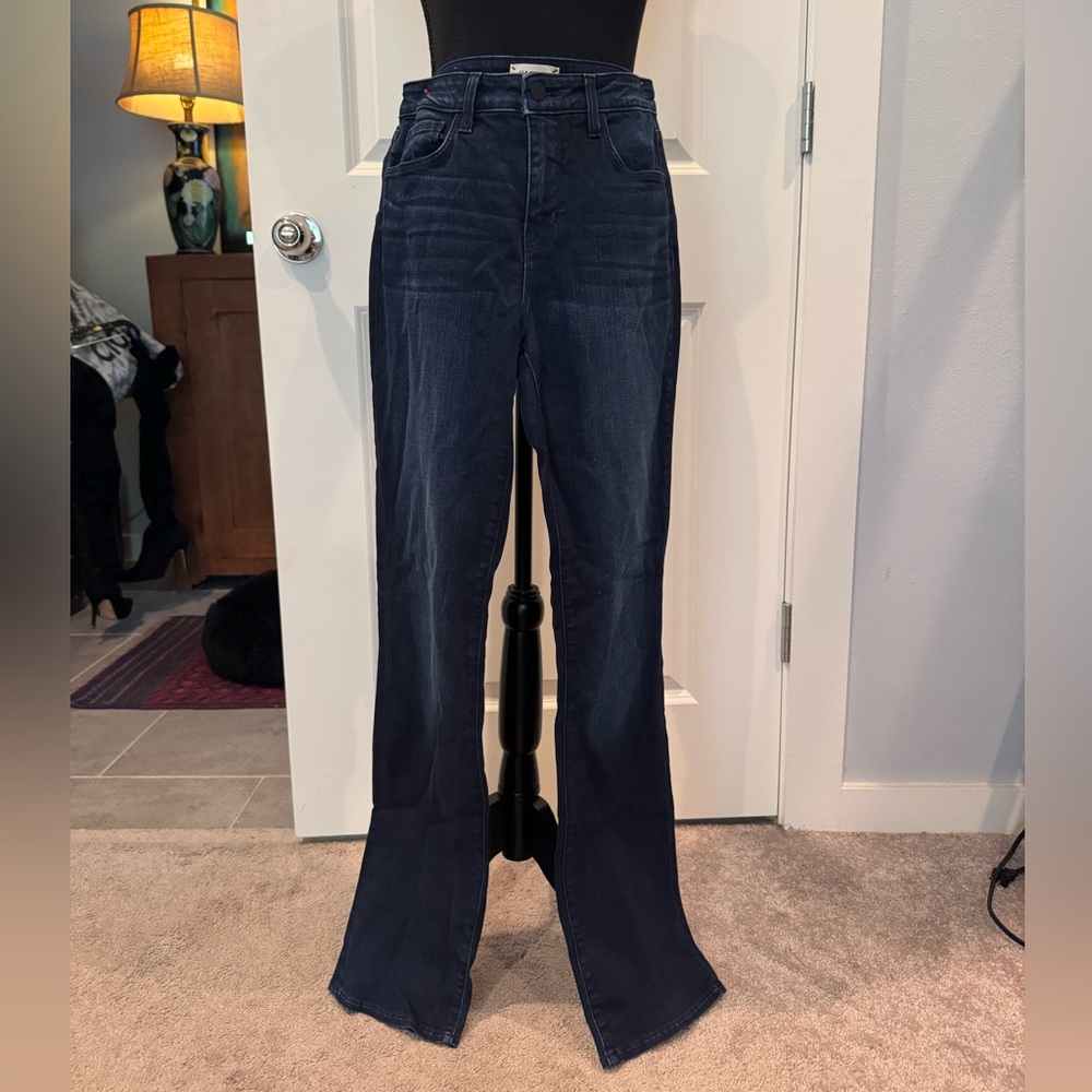 L'AGENCE Blue Flare Wide Leg Jeans